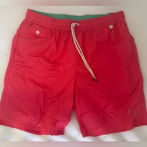NWOT Polo by Ralph Lauren Red Swim Trunks Quick-Drying Mid-Thigh